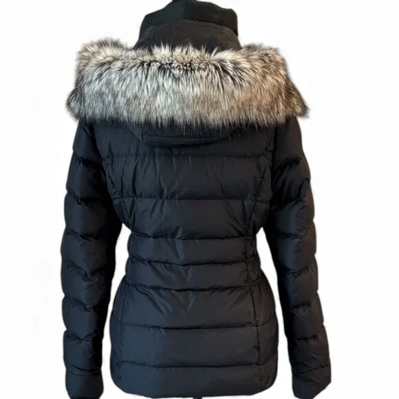 North Face Gotham Black Down Puffer Jacket With Faux Fur Hood Size XS - Picture 2 of 16